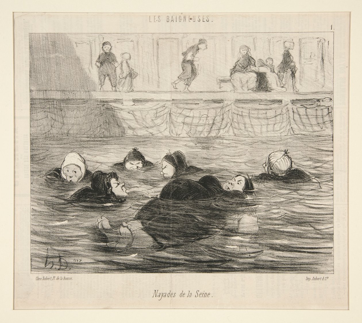 Nayades de la Seine, aus Les Baigneuses von Honoré Daumier