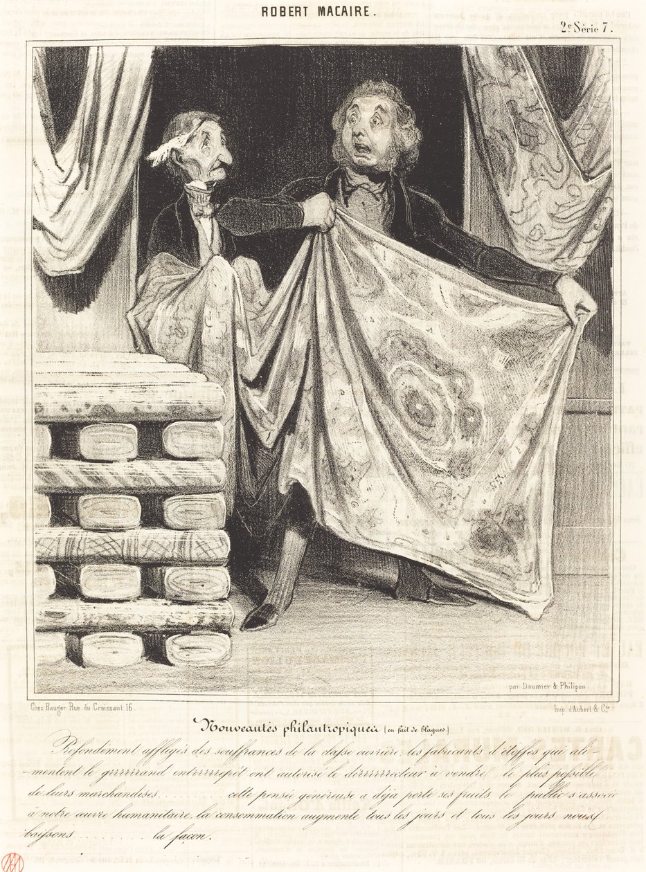 Nouveautés philantropiques... von Honoré Daumier