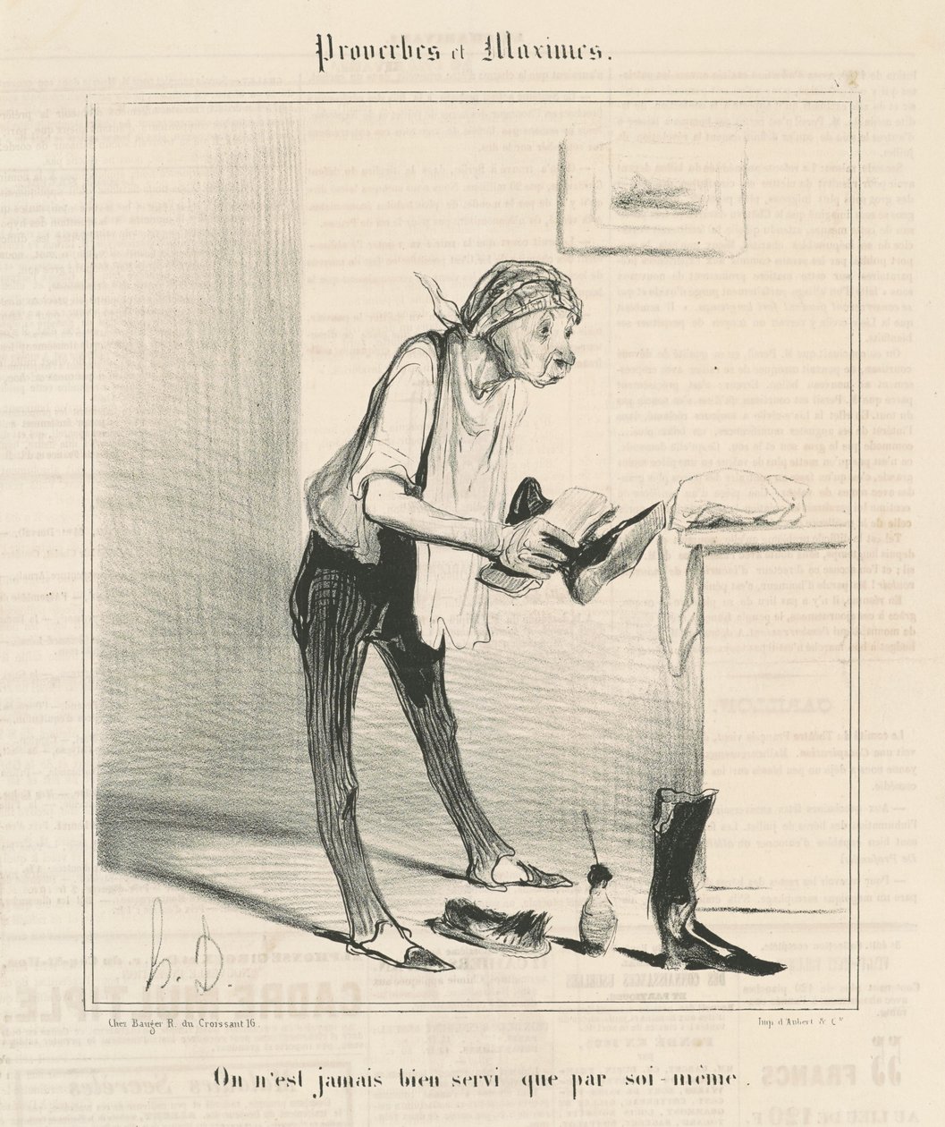 Man ist nie besser bedient als von sich selbst von Honoré Daumier