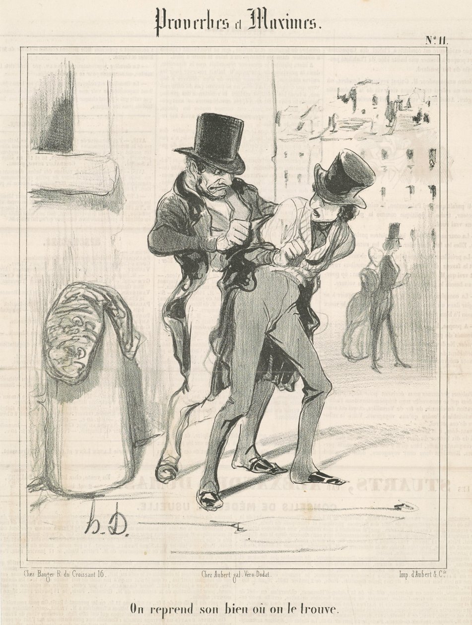 Man nimmt zurück, was man findet von Honoré Daumier