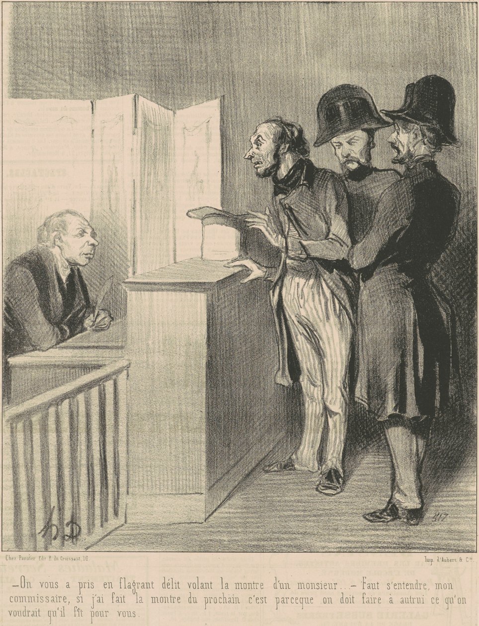 Man hat Sie auf frischer Tat ertappt ... von Honoré Daumier