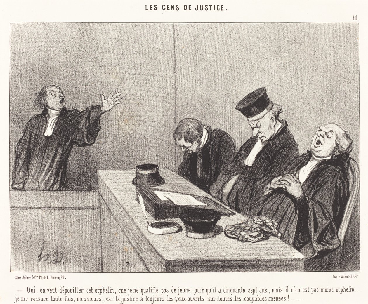 Ja, man will diesen Waisen berauben... von Honoré Daumier