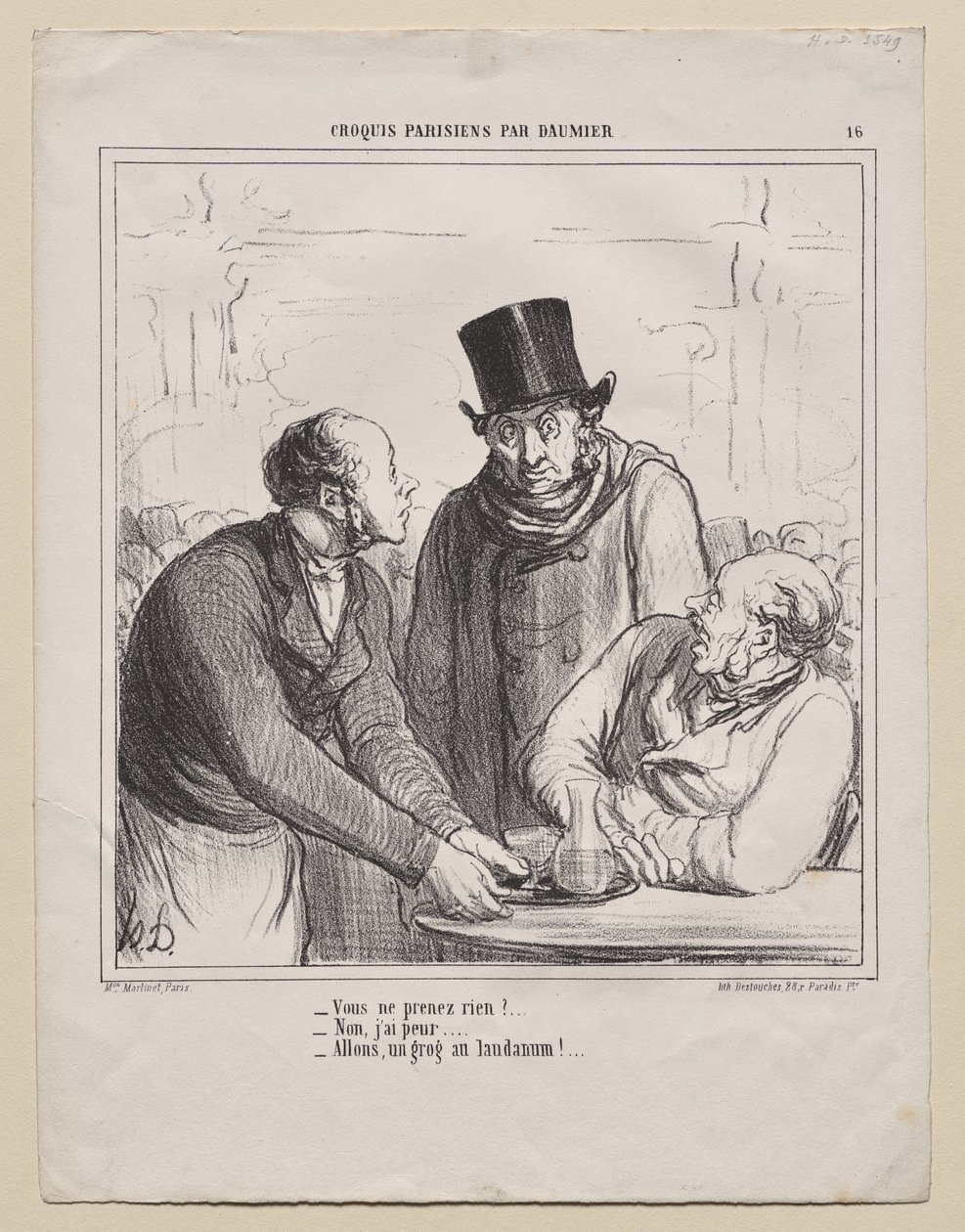Pariser Skizzen, Platte 16: Du wirst nichts nehmen? von Honoré Daumier