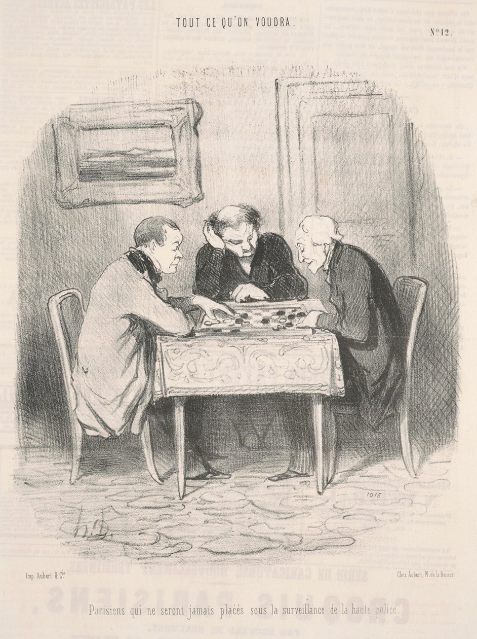 Pariser, die niemals ... unter der Überwachung ... von Honoré Daumier
