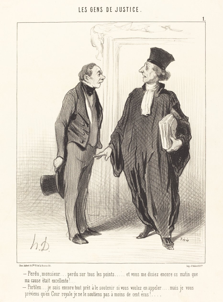 Verloren, mein Herr... auf allen Punkten verloren... von Honoré Daumier