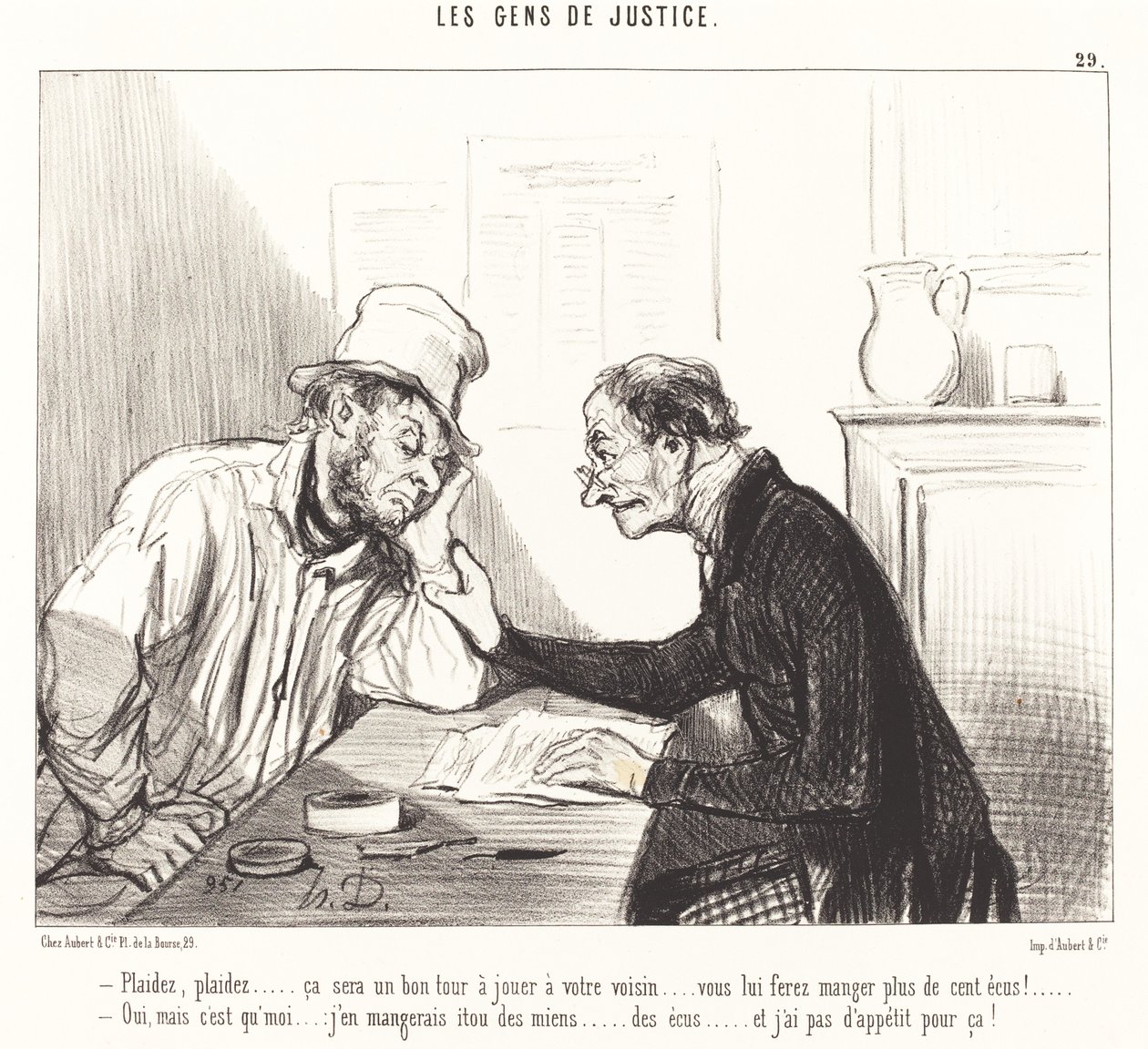 Klagen... das wird ein guter Streich sein... von Honoré Daumier