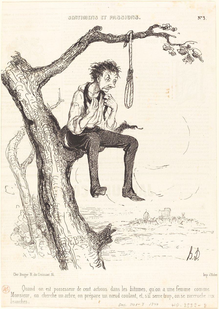 Quand on est possesseur de cent actions... von Honoré Daumier