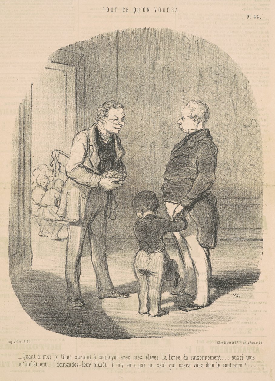 Quant a moi je tiens a employer ... la force du raisonnement von Honoré Daumier