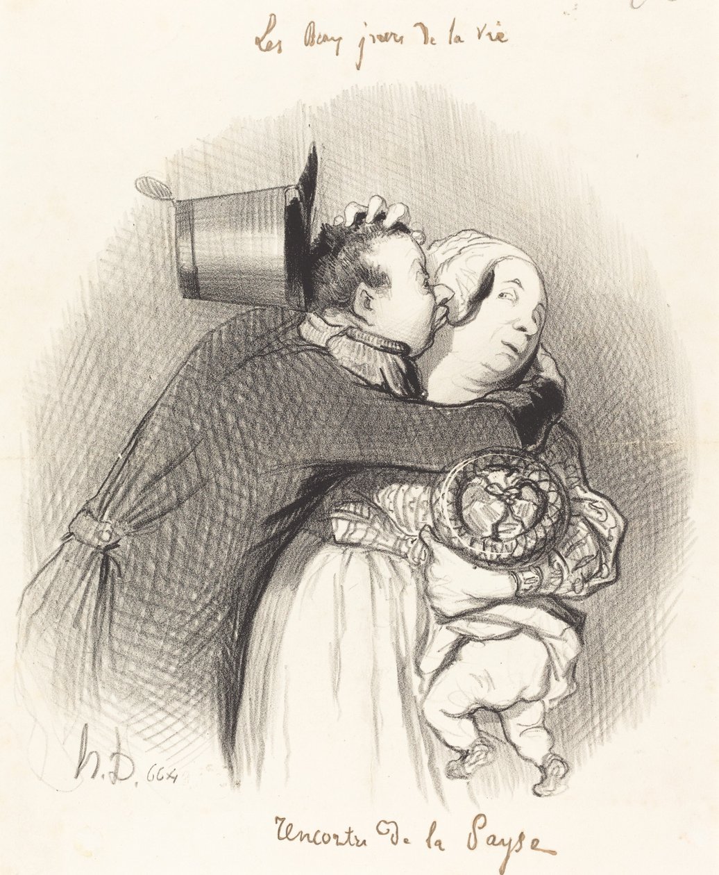 Begegnung mit der Bäuerin von Honoré Daumier