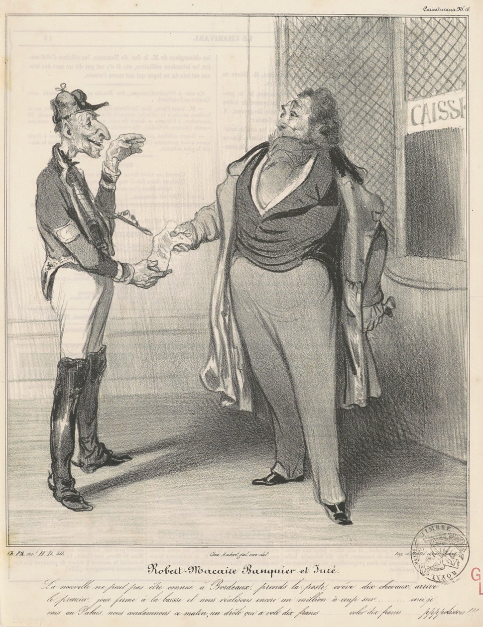 Robert Macaire, Bankier und Geschworener von Honoré Daumier