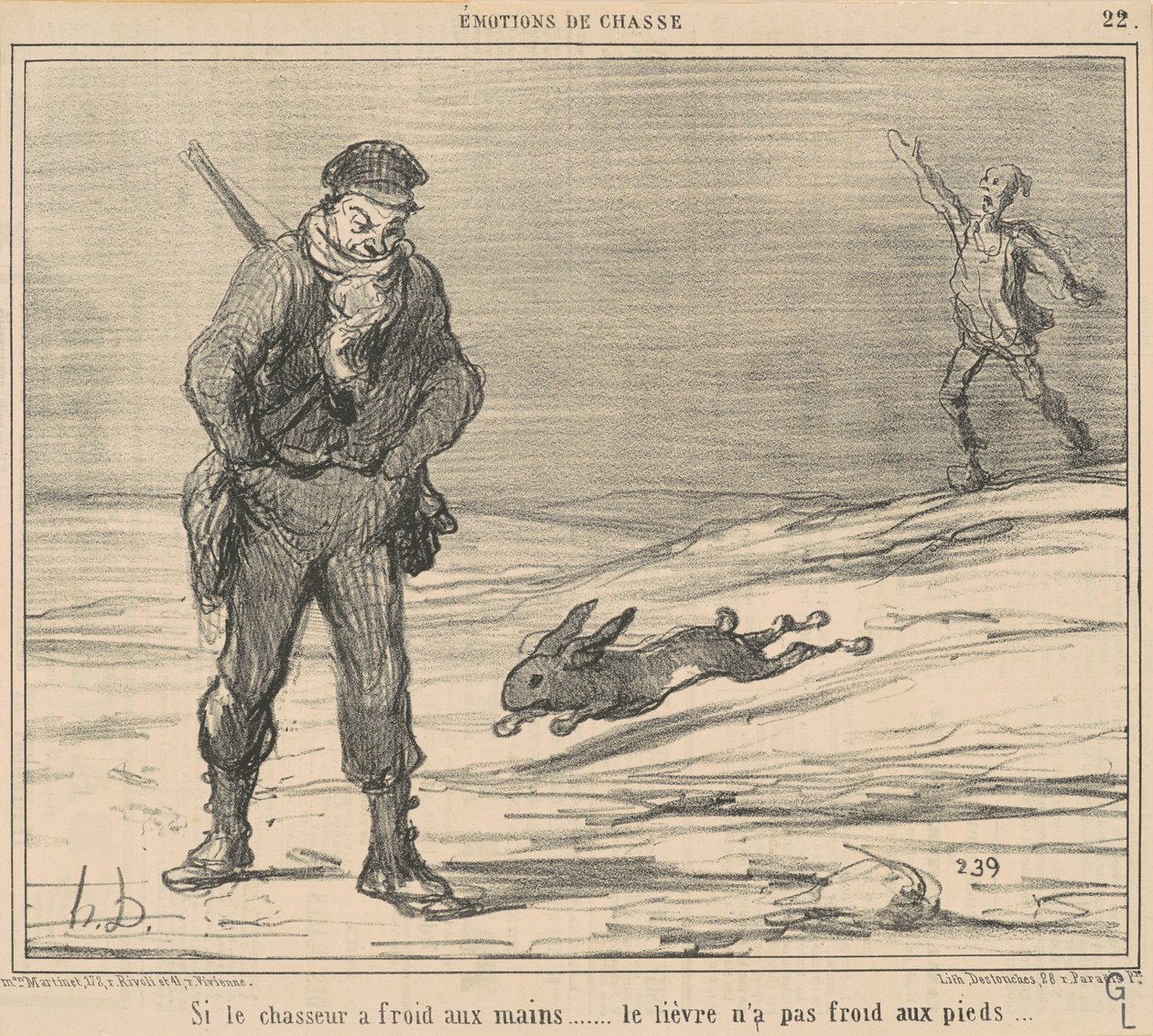 Wenn der Jäger friert ... der Hase friert nicht ... von Honoré Daumier