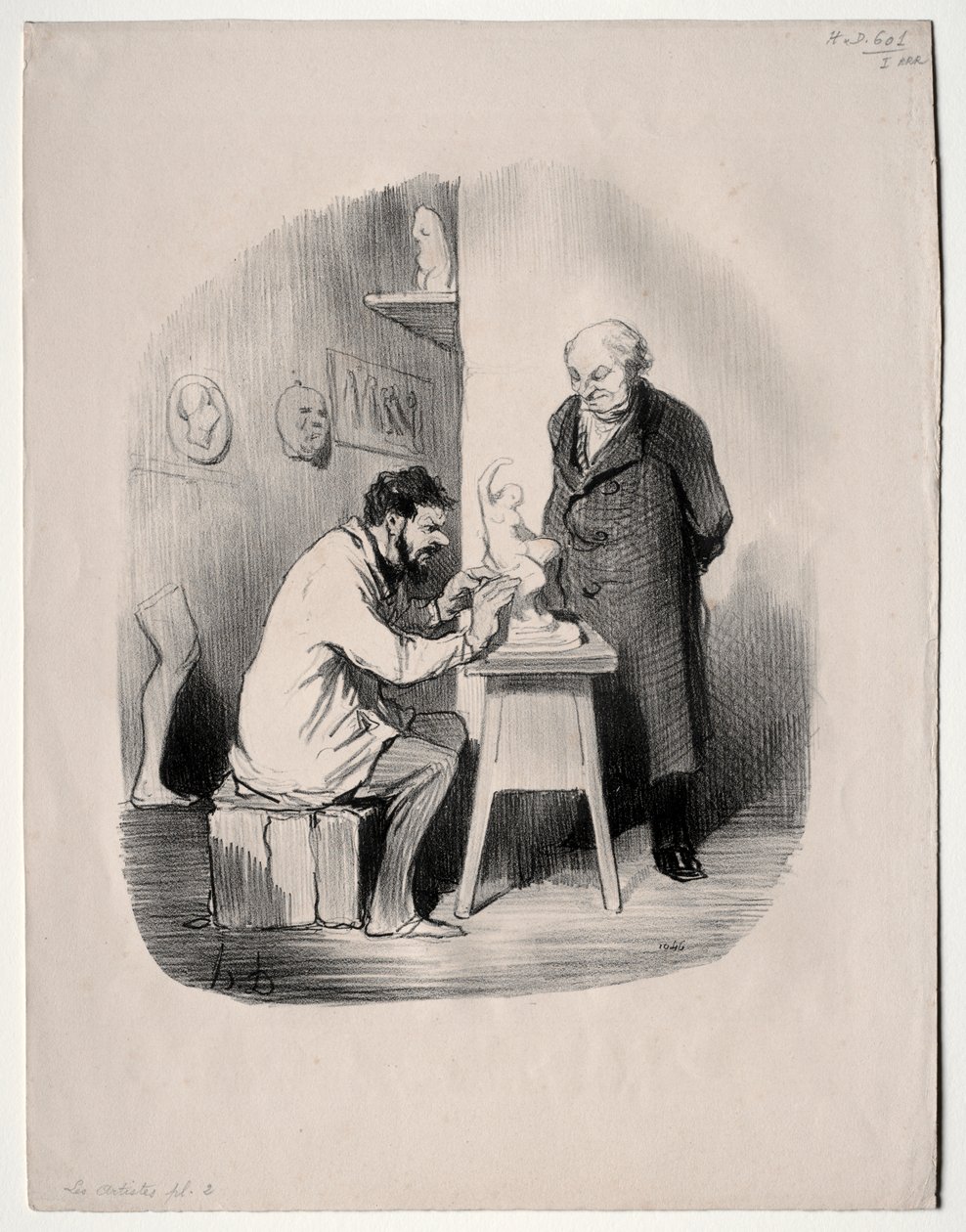 Die Künstler, Platte 2: Du musst mich eines Tages auf diese Weise modellieren von Honoré Daumier