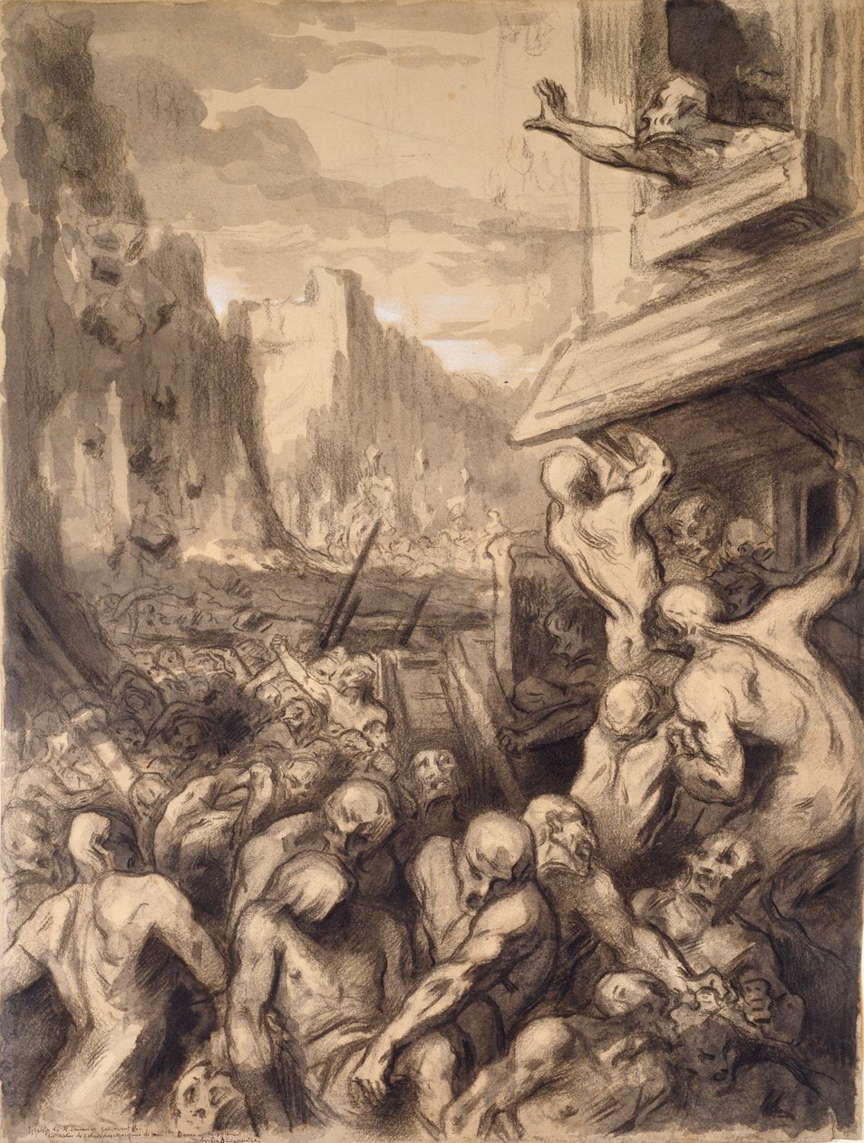 Die Zerstörung einer Stadt von Honoré Daumier