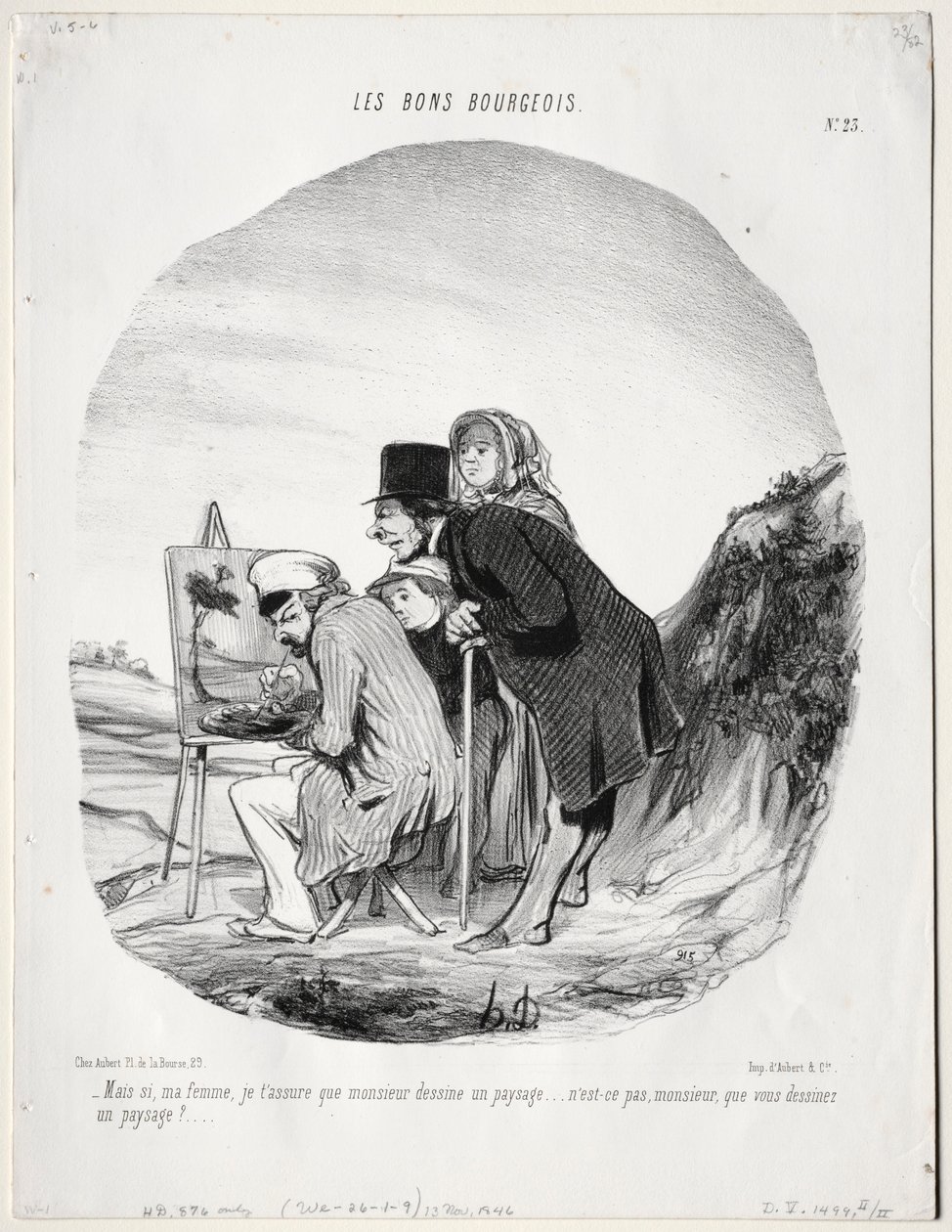 Der gute Bourgeois, Platte 23: Aber ja, mein Lieber, ich versichere Ihnen, dass dieser Herr zeichnet..., 184 von Honoré Daumier