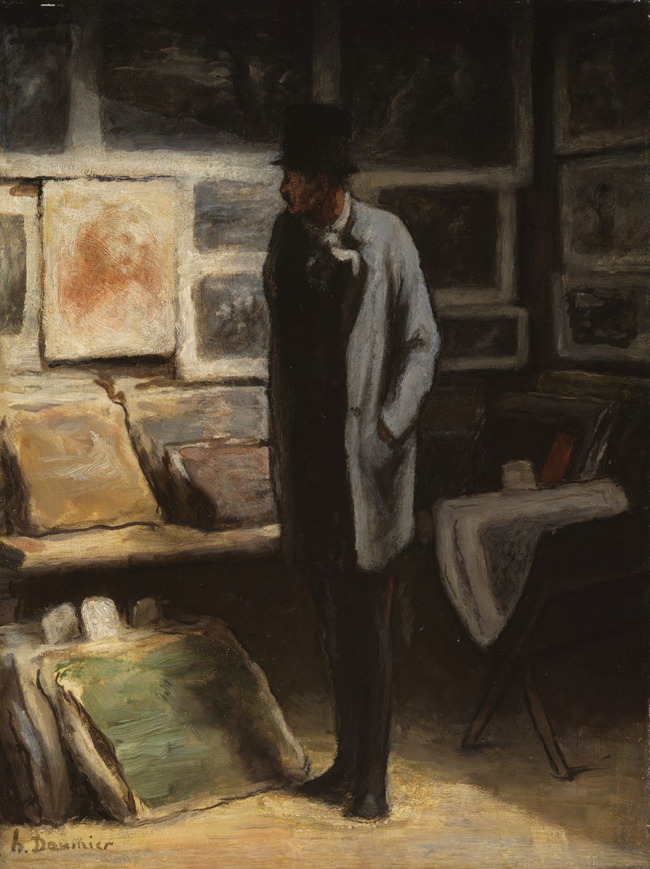 Der Drucksammler, ca. 1857-63 von Honoré Daumier