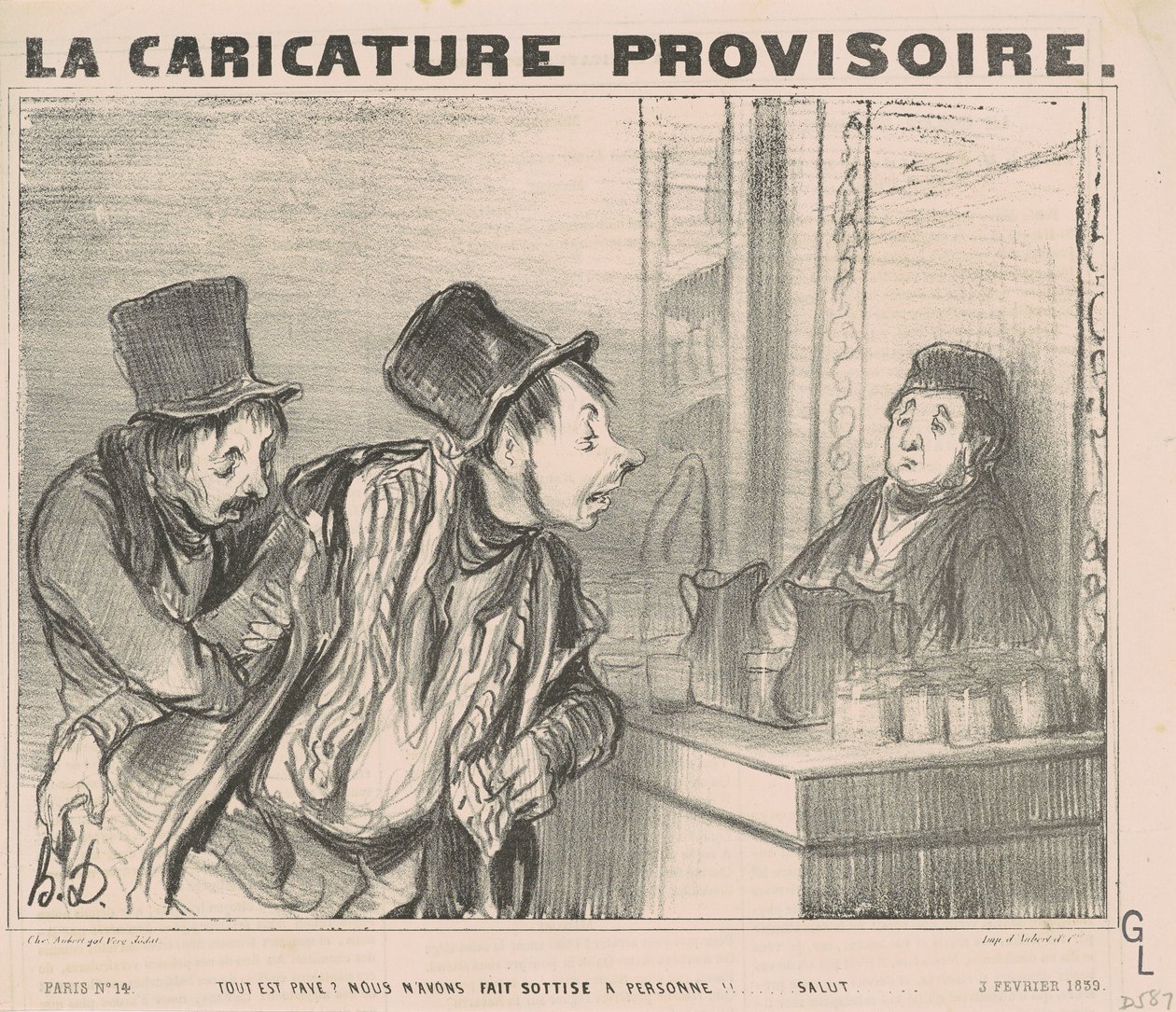 Alles bezahlt? Wir haben nichts gemacht... Gruß von Honoré Daumier