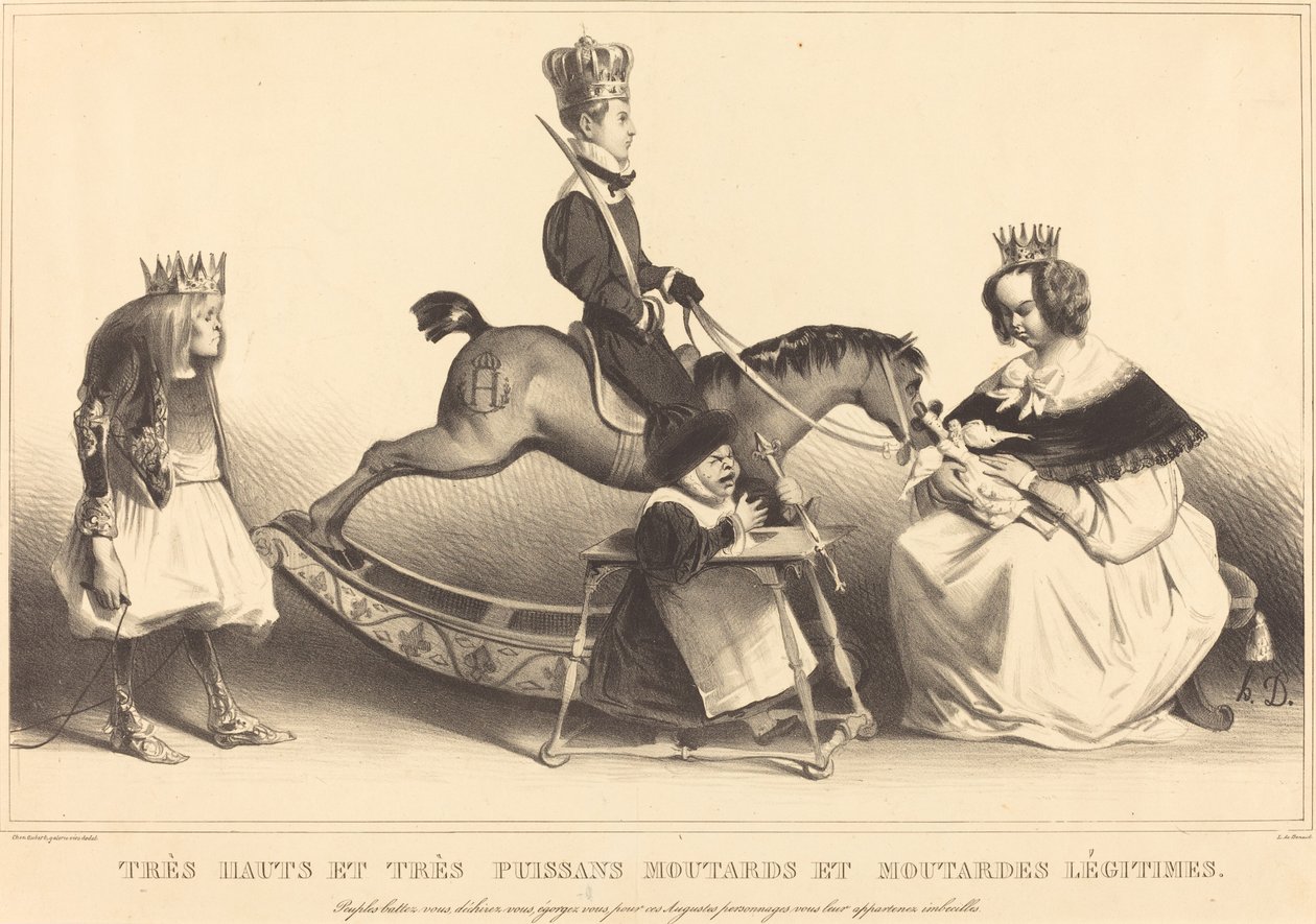 Sehr hohe und sehr mächtige Senf und Senflegitimen von Honoré Daumier
