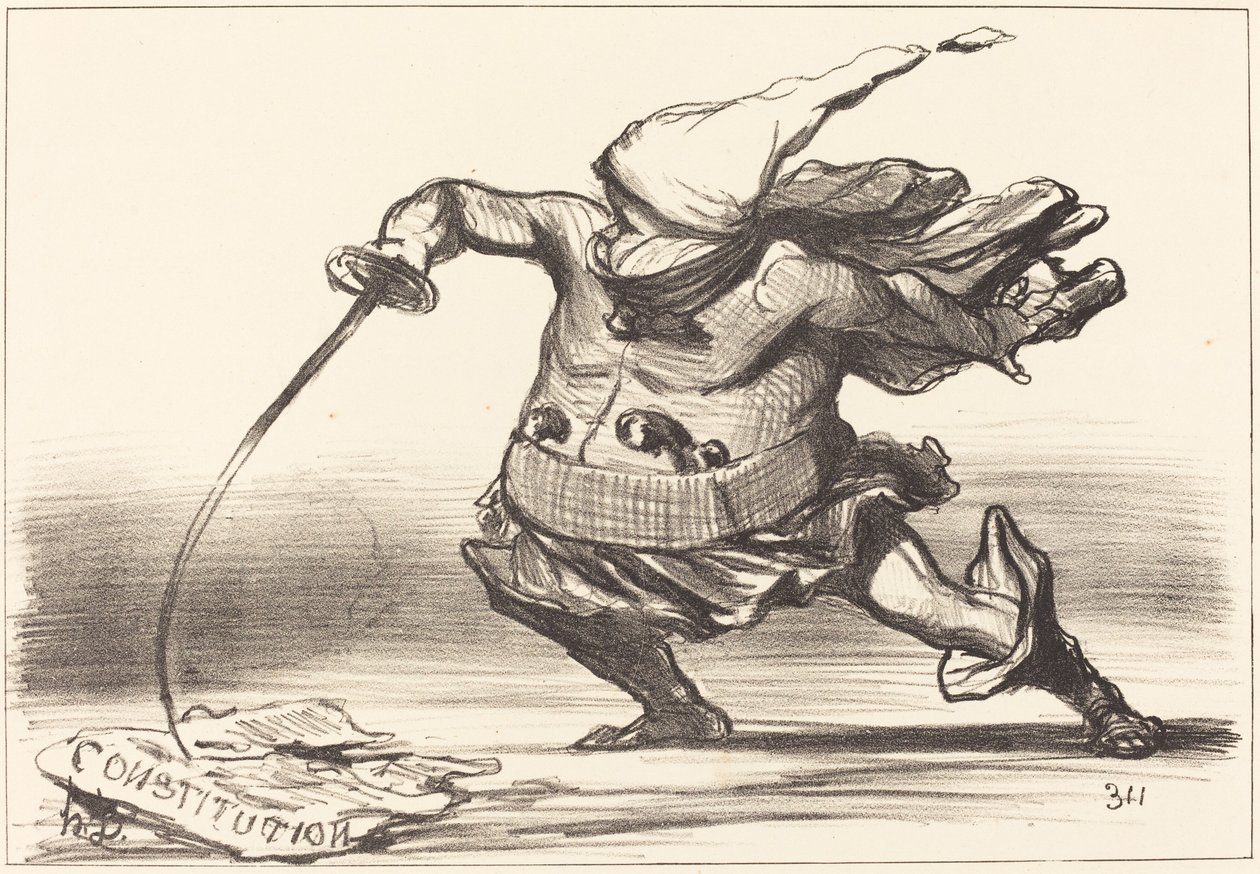 Ein Matamore trägt einen... Stiefel... von Honoré Daumier