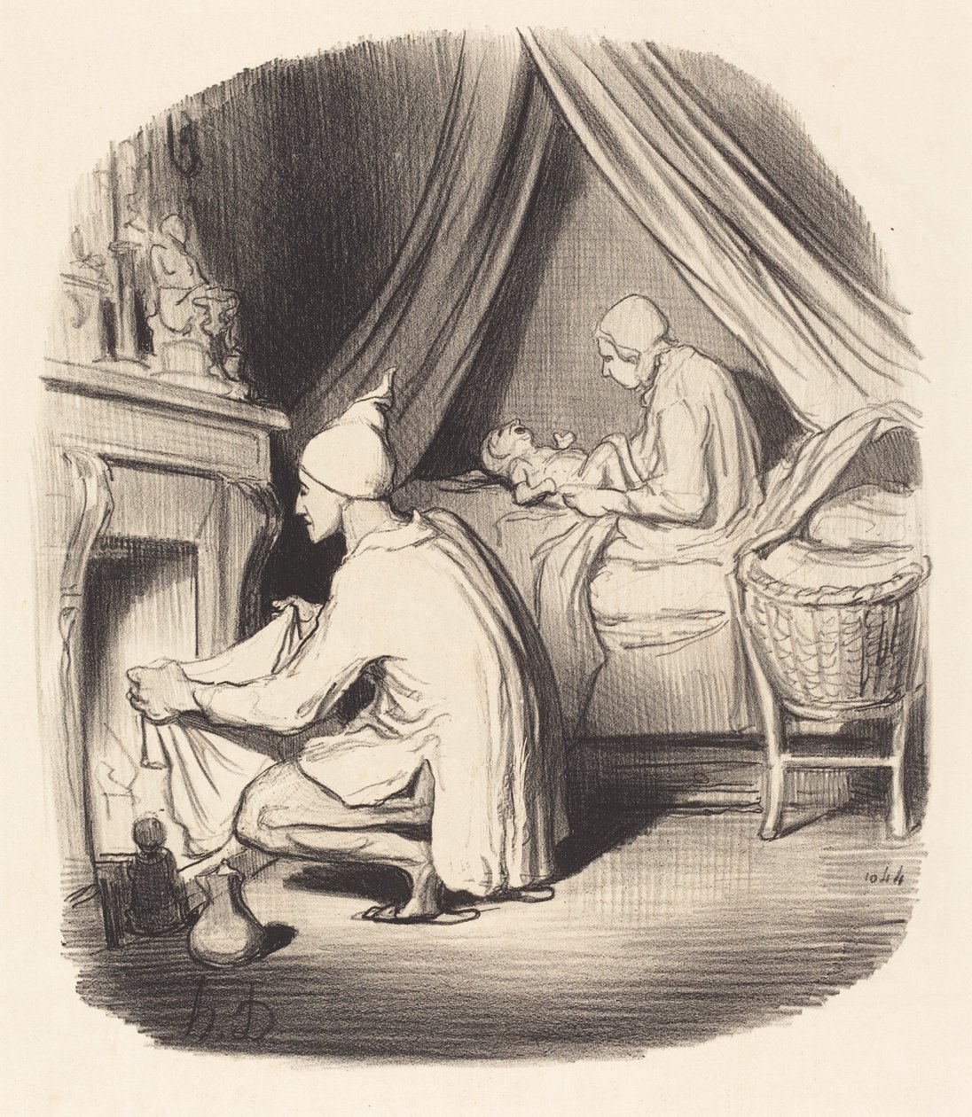 Eine unruhige Nacht von Honoré Daumier