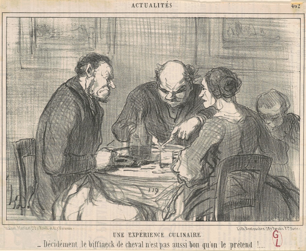 Ein kulinarisches Experiment von Honoré Daumier
