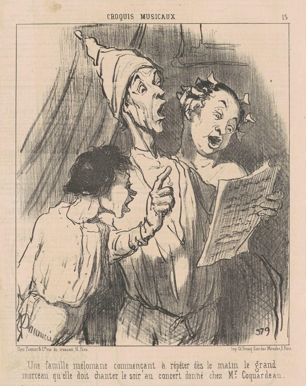 Eine musikliebende Familie von Honoré Daumier