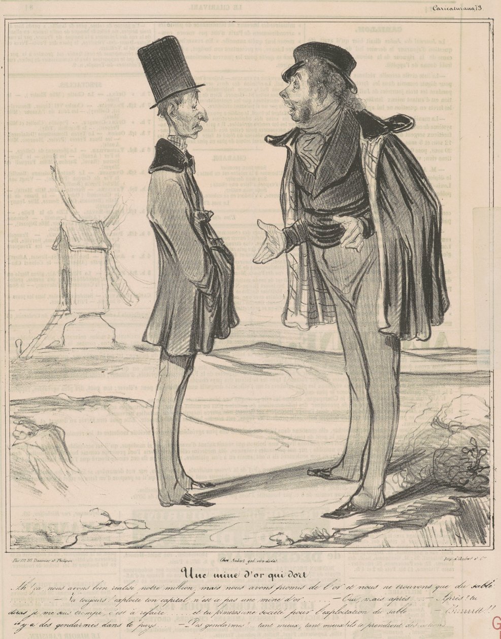 Eine schlafende Goldmine von Honoré Daumier