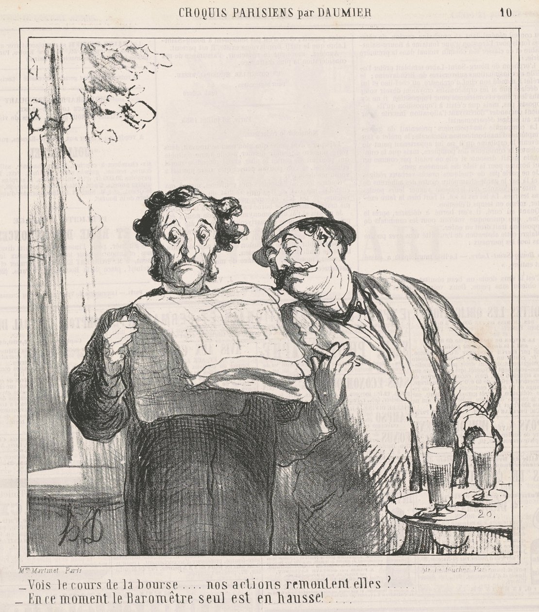 Sieh den Kurs der Börse von Honoré Daumier