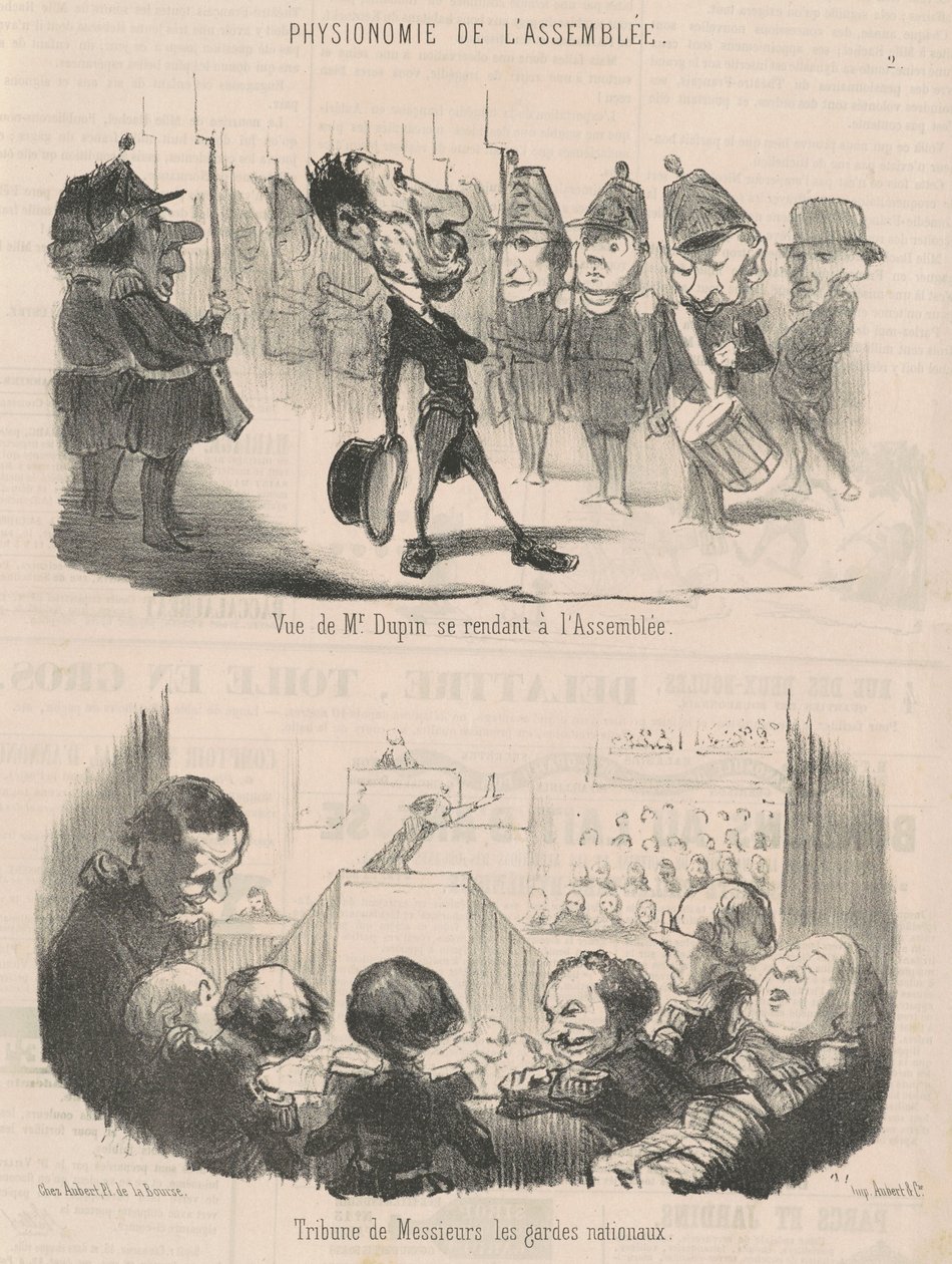 Ansicht von Herrn Dupin auf dem Weg zur Versammlung von Honoré Daumier