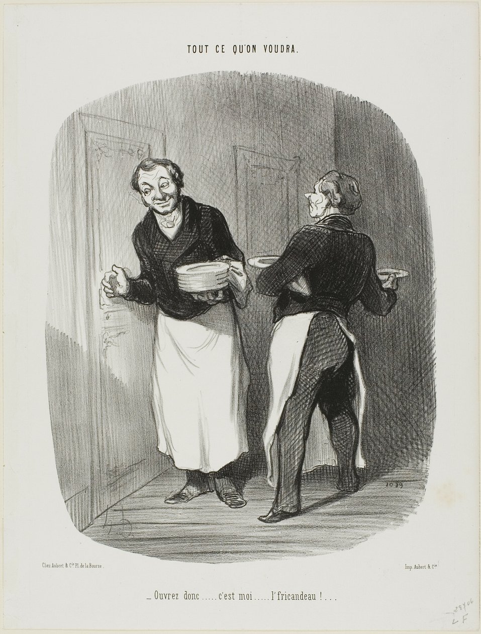 „- Mach auf..... ich bin es.... das Kalbsragout!,“ Platte 17 aus Tout Ce Qu