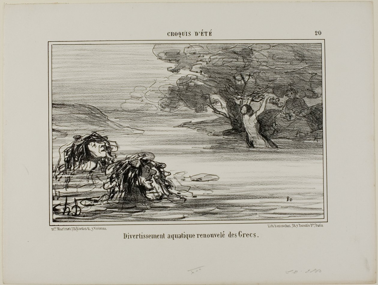 Wasserspaß von den alten Griechen entlehnt, Platte 20 aus Croquis D
