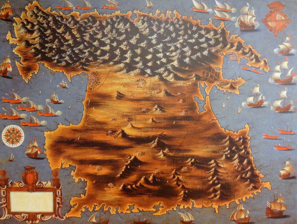 Karte der Insel Mallorca von Honorat Massot