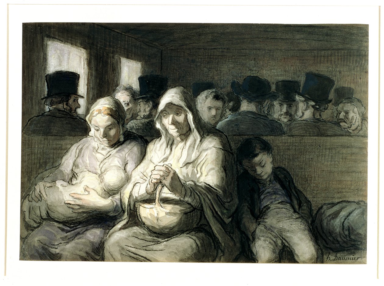 Die dritte Klasse, 1864 von Honoré Daumier