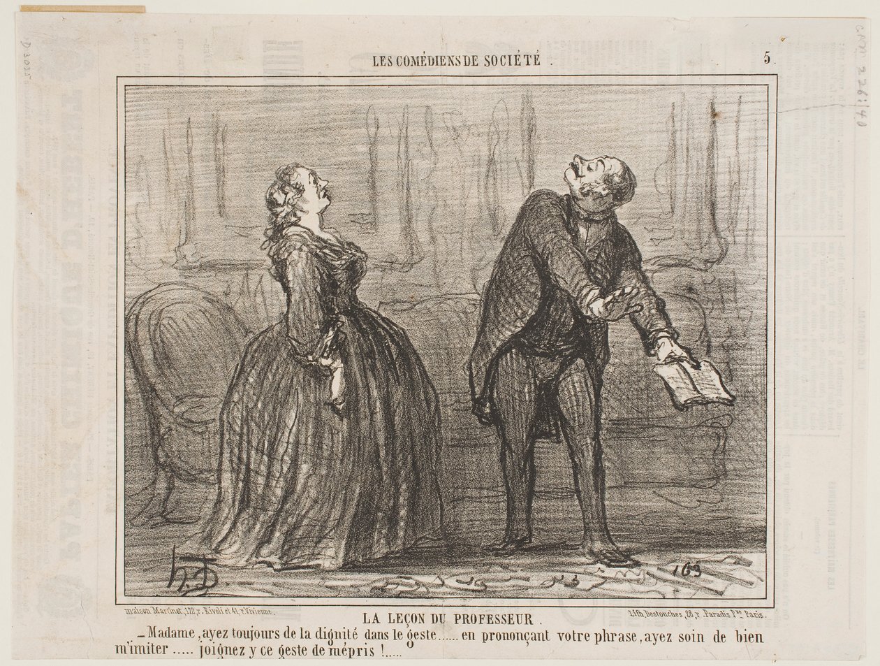 EINE LEKTION VOM PROFESSOR von Honoré Daumier