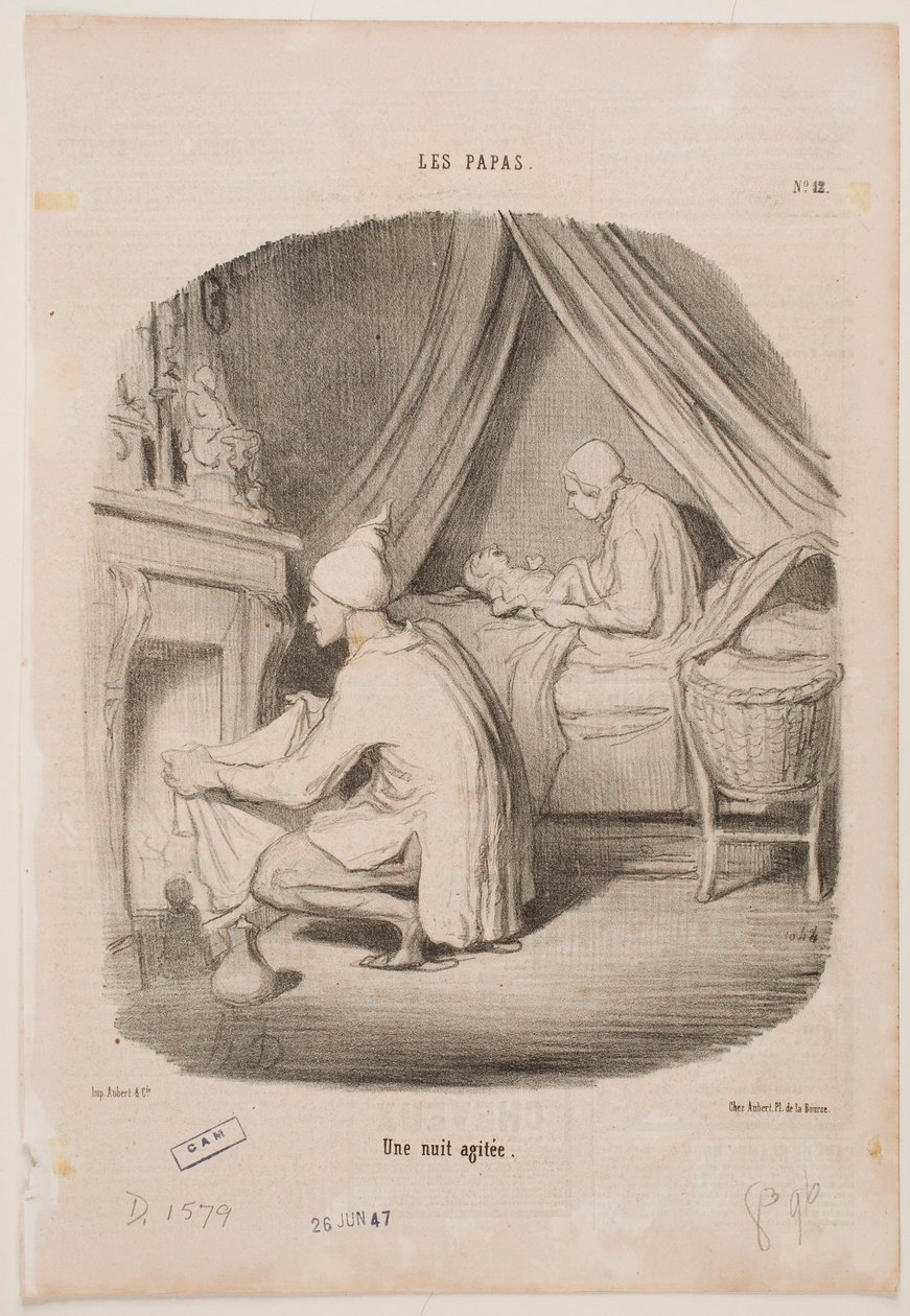Eine geschäftige Nacht von Honoré Daumier