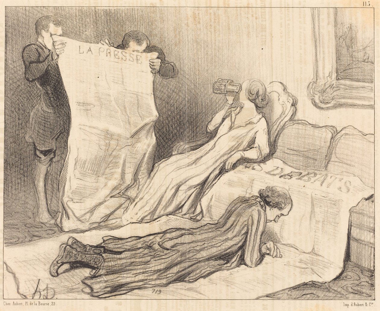 Abonnenten erhalten ihre Zeitung... von Honoré Daumier
