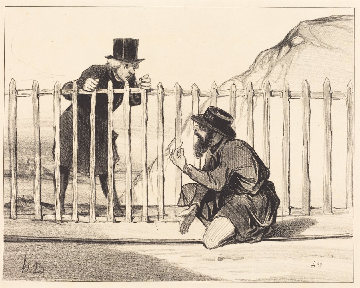 Ah! ben... der Konvoi... kann sich rühmen, ihm zu entkommen... von Honoré Daumier