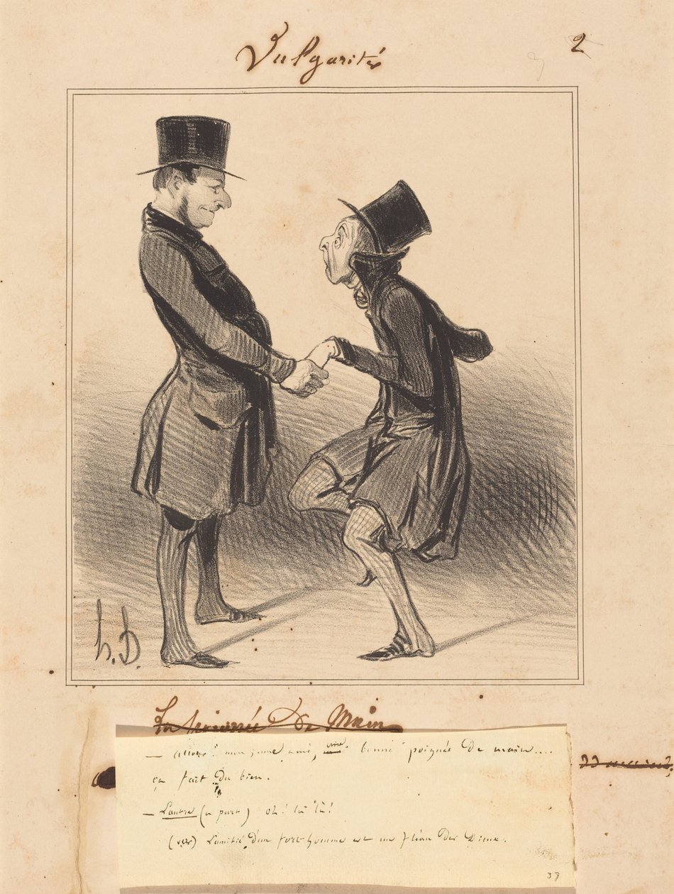 Allons! mein junger Freund, ein guter Händedruck... von Honoré Daumier