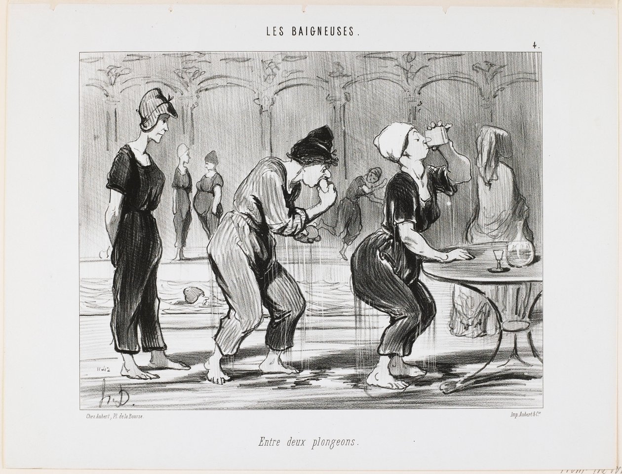 Zwischen den Tauchgängen von Honoré Daumier