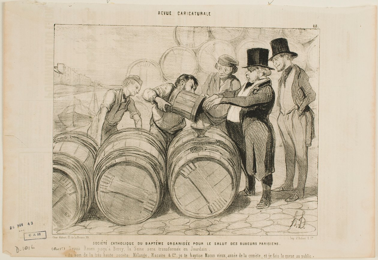 Katholische Gesellschaft der Taufe für alle Trunkenbolde von Paris von Honoré Daumier