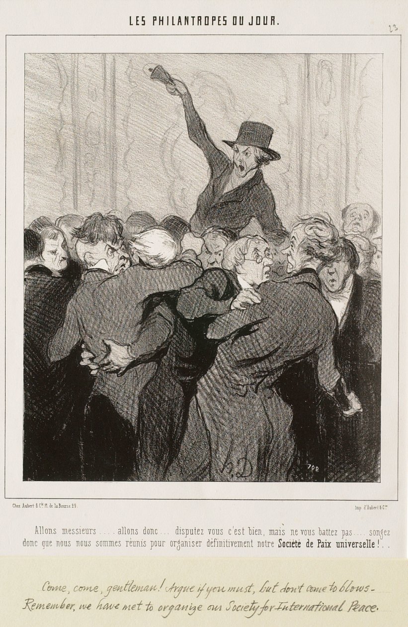 Kommt, meine Herren... Streitet euch, es ist gut von Honoré Daumier