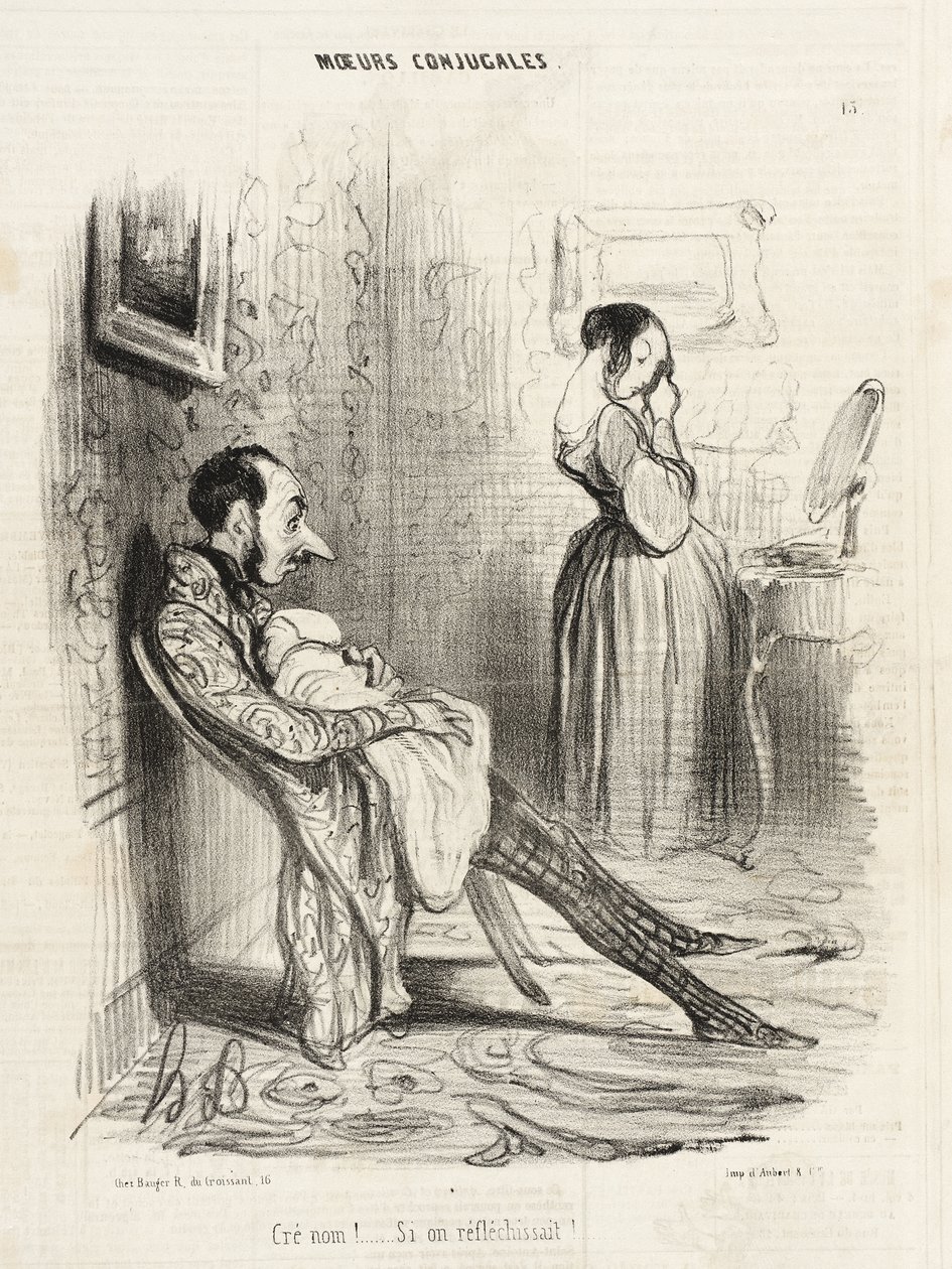 Crénom!...Wenn man nachdenken würde!... von Honoré Daumier