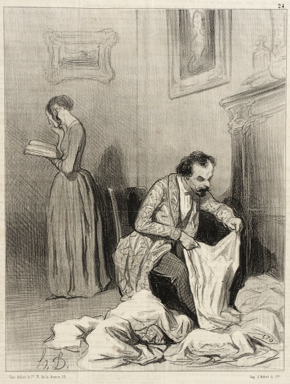 Seit Virginie den siebten Zugang erhalten hat... von Honoré Daumier