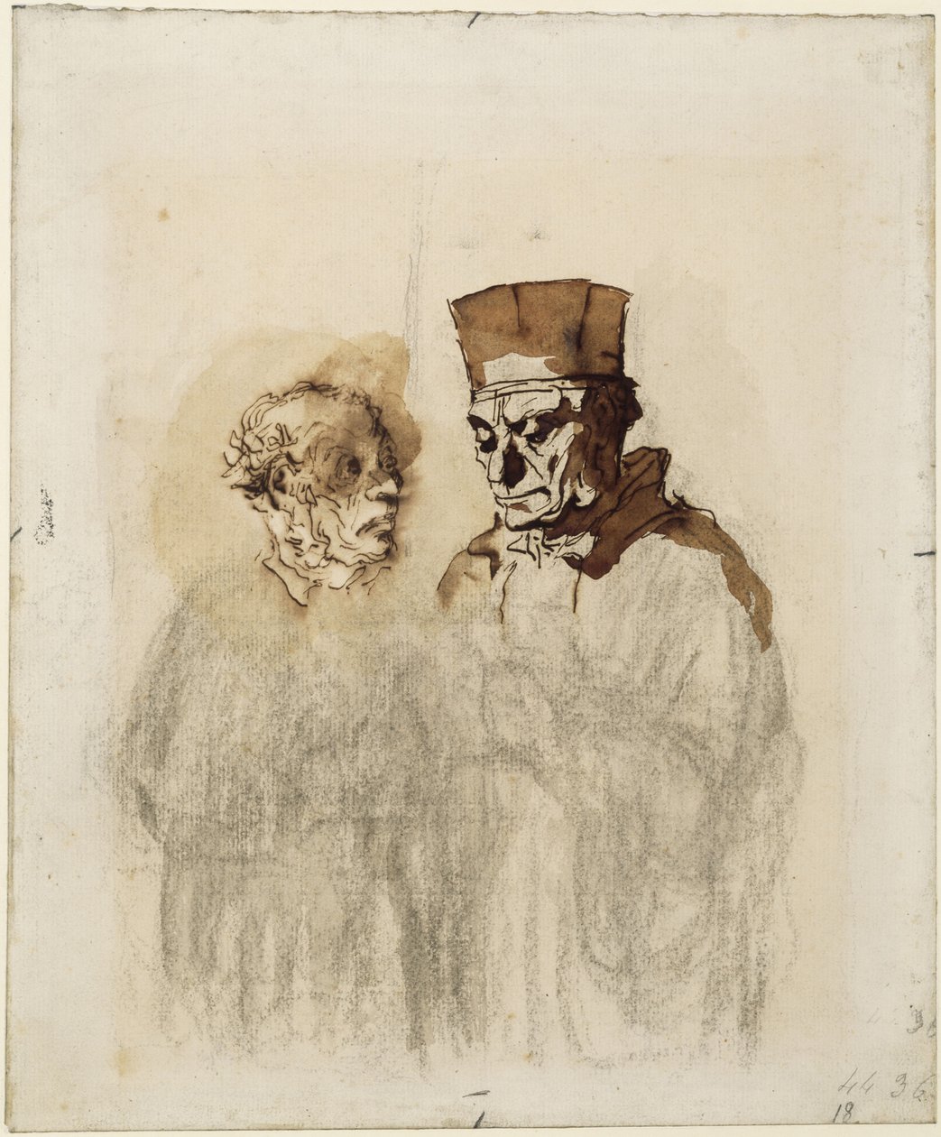 Der Anwalt und sein Klient von Honoré Daumier