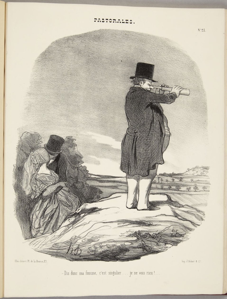 Sag mal, meine Frau, das ist seltsam... ich sehe nichts!... von Honoré Daumier