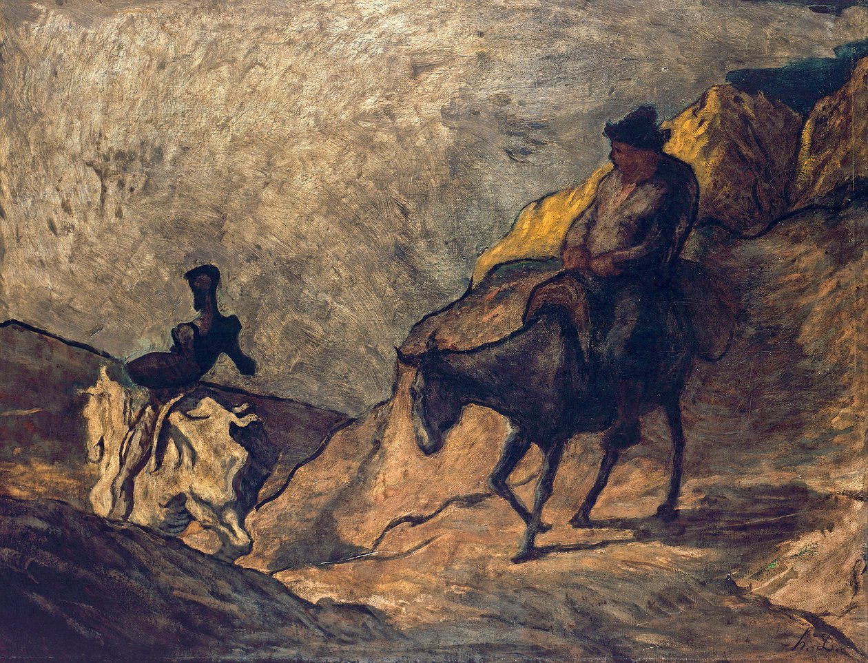 Don Quijote und Sancho Panza von Honoré Daumier