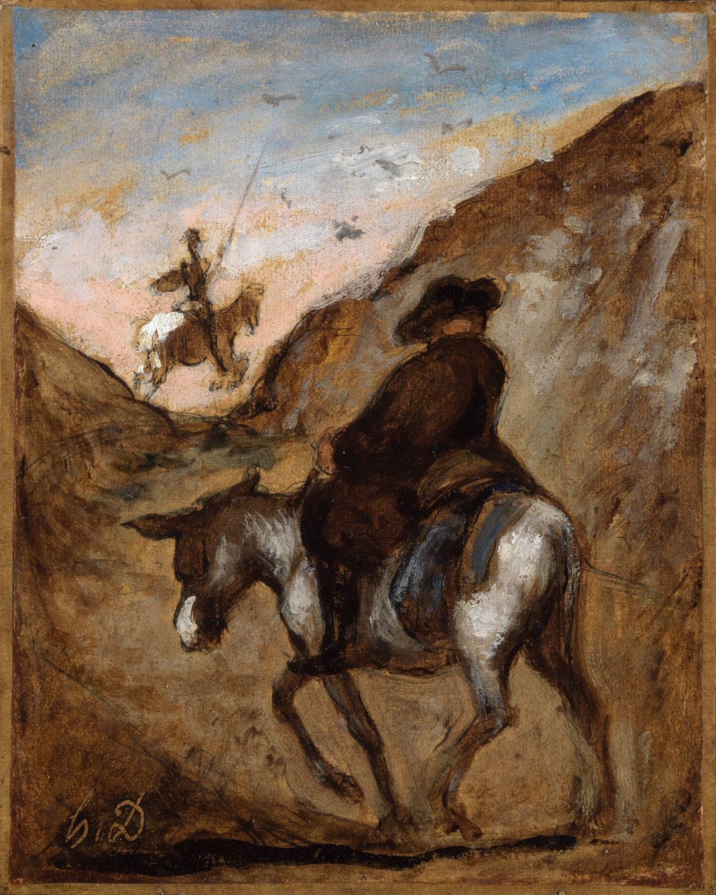 Don Quijote und Sancho Panza von Honoré Daumier