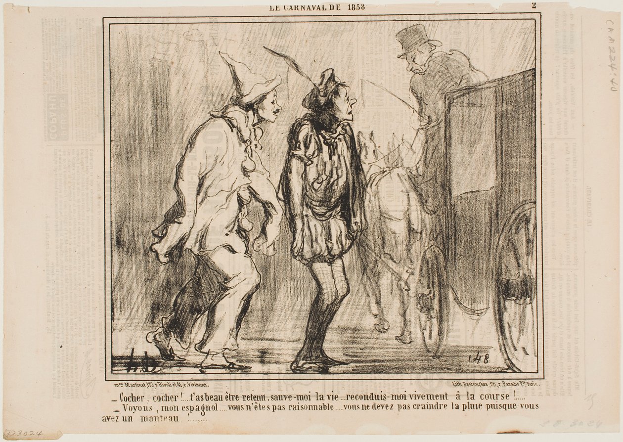 Kutscher, Kutscher, Sie können mich nicht abweisen von Honoré Daumier