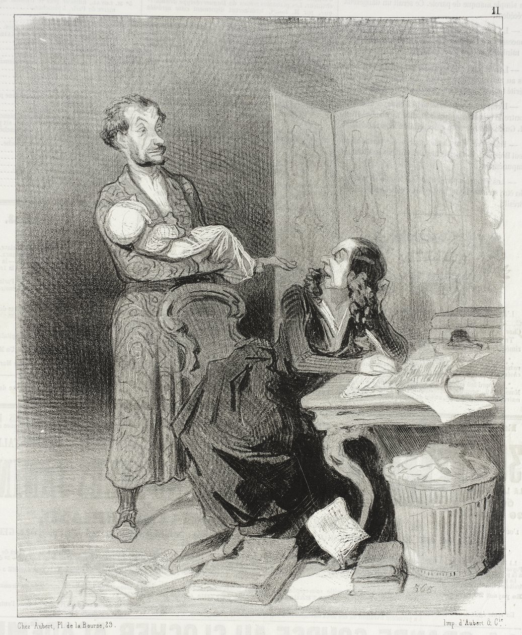 Bringen Sie das weiter weg... es ist unmöglich zu arbeiten... von Honoré Daumier