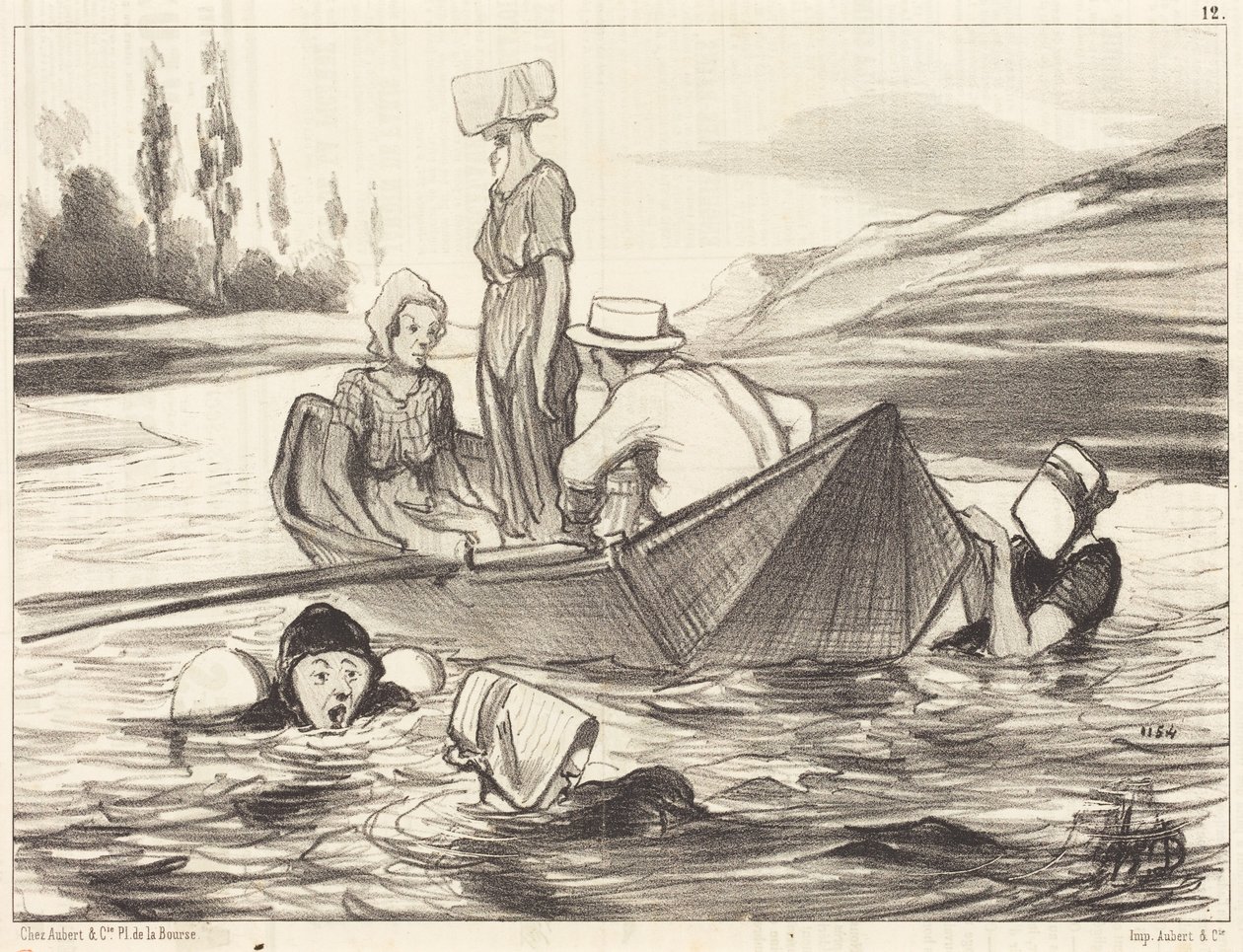 Im offenen Wasser von Honoré Daumier