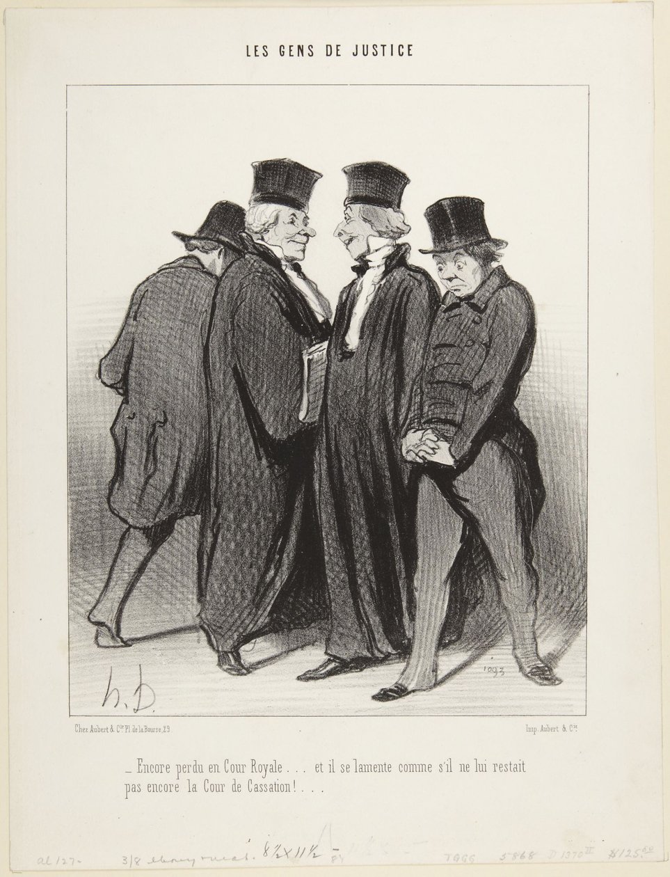 Encore perdu en Cour Royale..., Nummer 34 aus der Serie Les gens de Justice von Honoré Daumier